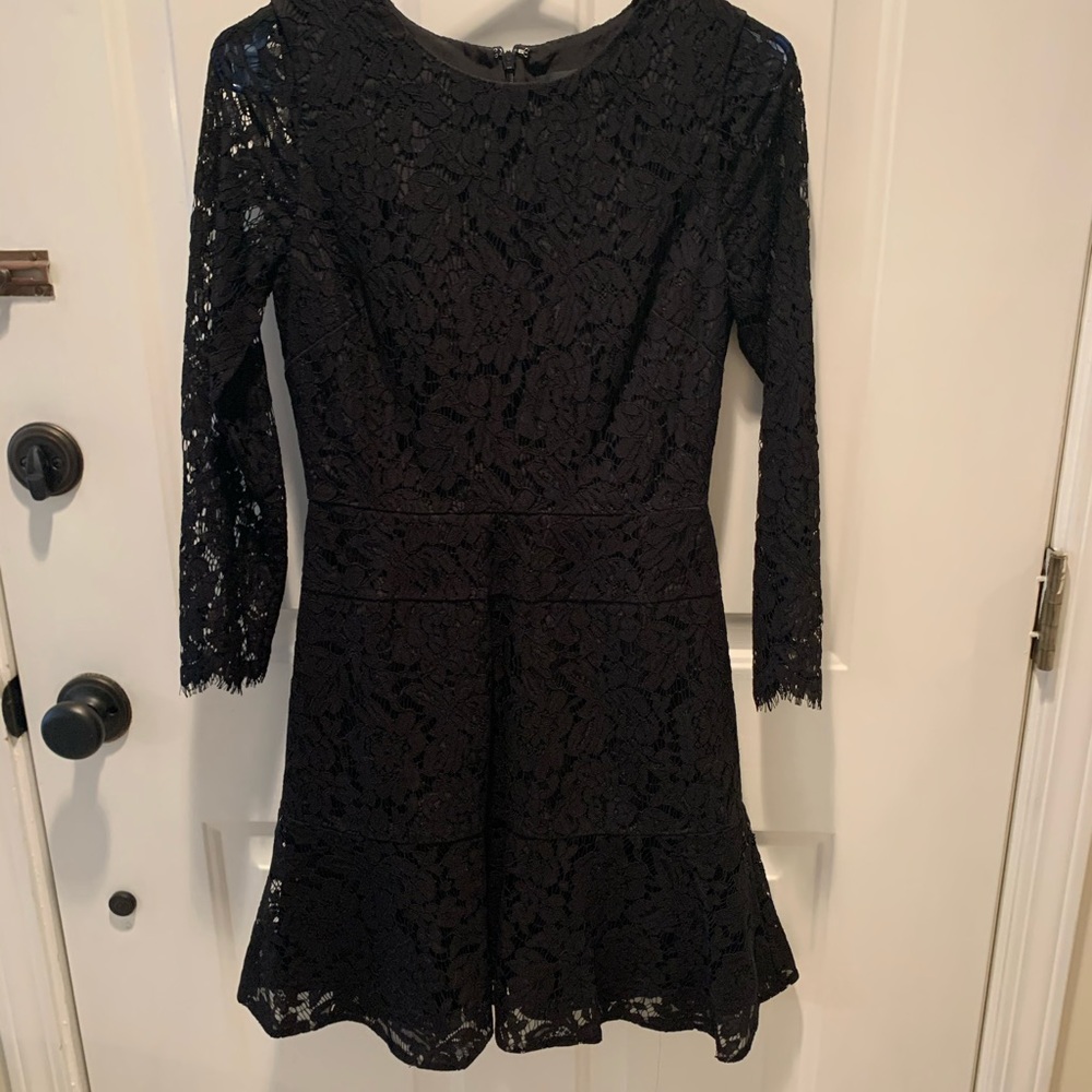 J.Crew black lace dress